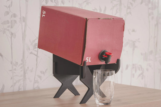 5 Liter Bag in Box Safthalter, Weinhalter, Hoch, schwarz