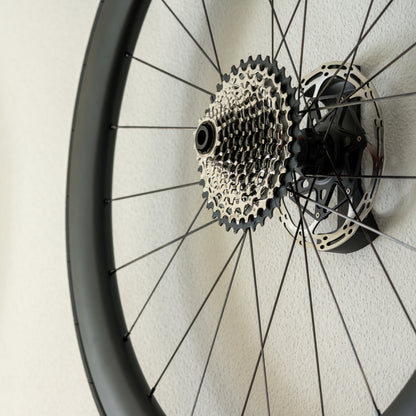 Gravelbike, Wandhalterung für Laufrad mit Bremsscheibe, magnetisch, unauffällig, dezent