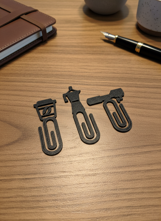 Trombones Coffee Lover, Attaches Créatives Noires et Blanches, Marque-page et Accessoire pour Chèques-cadeaux pour Baristas et Cadeaux de Café