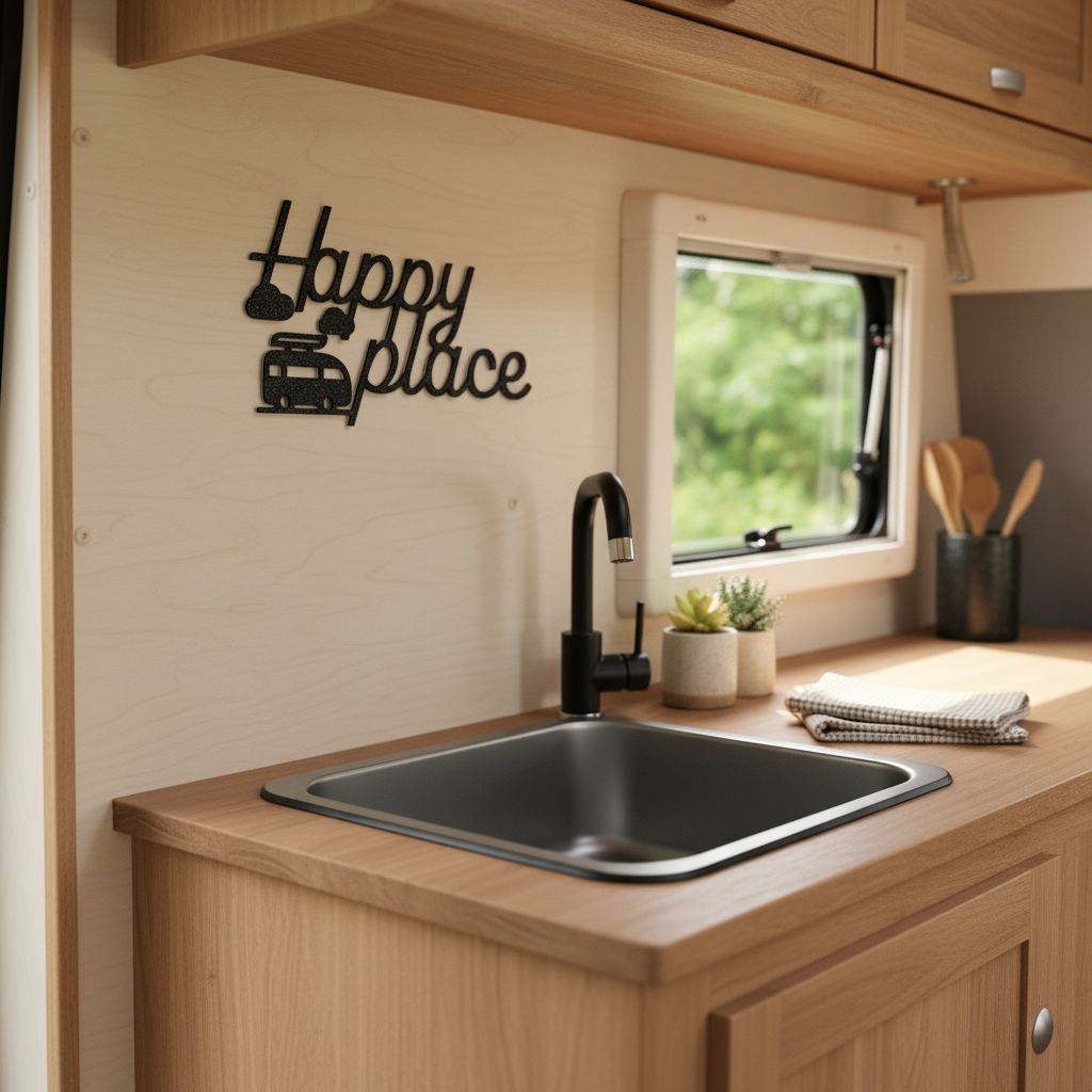 Camper Wall Decor "Happy Place"
