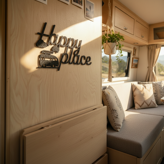 Camper Wanddeko "Happy place"